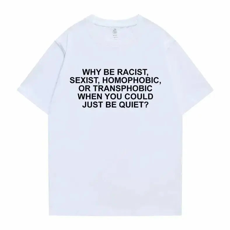 Why Be Racist Frank T-shirt  Blond Hip Hop Trend Tshirt Ocean Hip-Hop Oversized T Shirt Men Women Casual Short Sleeve Menswear Top,Men's
