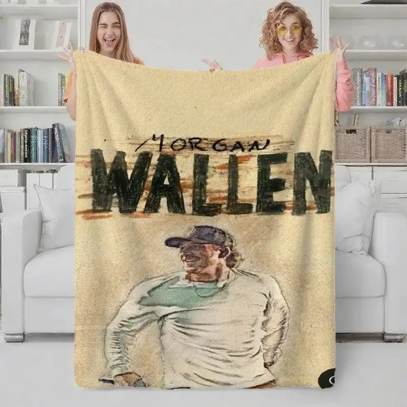 Wallen Singer Celebrity Theme Flannel Fabric Blanket - Lightweight Carry, Portable, Colorful, Soft Fleece, Contemporary Look, Fan Gift Pick, Sofa & Bed Use, All Season Home Decor, Black Friday Deal