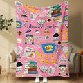Gilmore Girls Themed Floral Flannel Throw Blanket - Gilmore Girls Merch, Super Soft Printed, 1-Count, Home & Travel Bedding, Cozy, Decorative, Blankets and Throws Essential for Couch, Bed or Desk