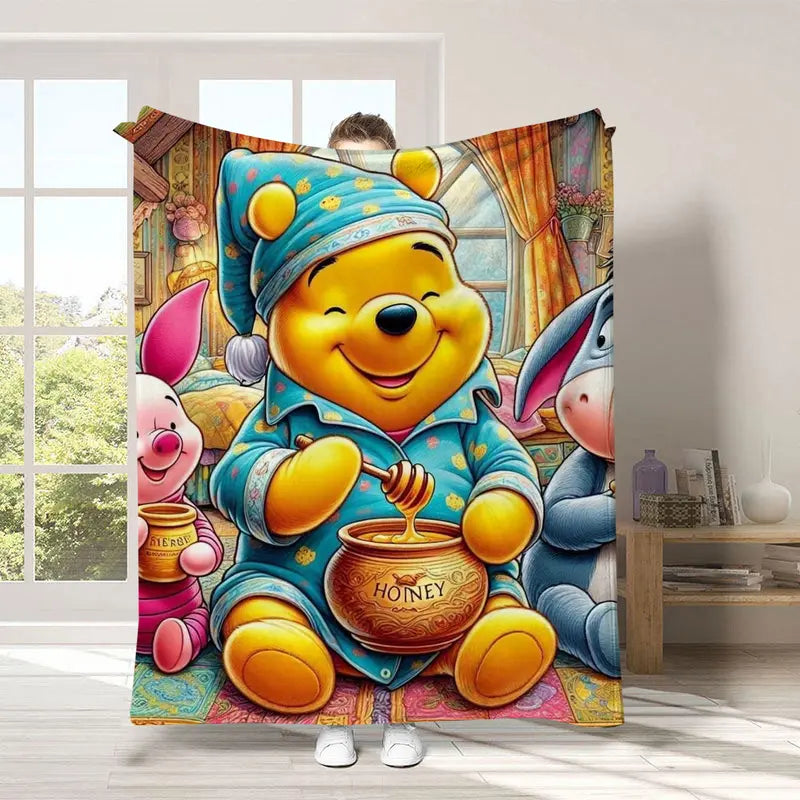 Disney Winnie The Pooh Piglet Eeyore Sleepwear Honey Pot Throw Blanket Bedtime Cozy Gift For Kids Parents Comfort Blanket Throw Blankets