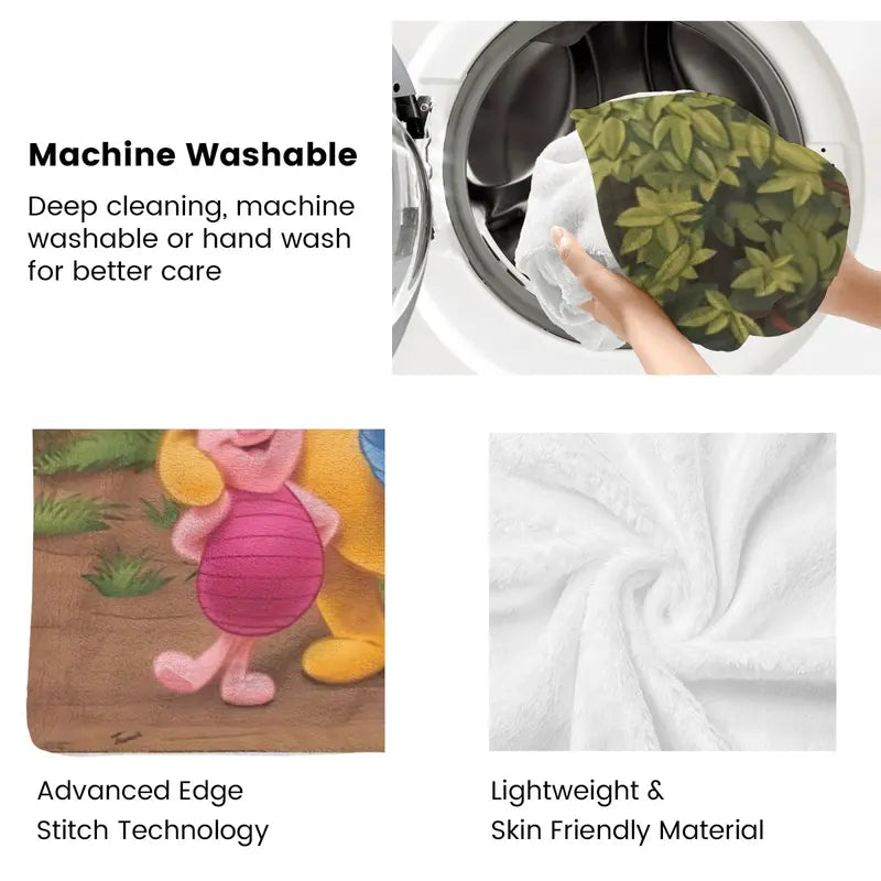 Disney Classic 2026 New Winnie the Pooh Character-Themed Blanket, Flannel Fleece, Treehouse Print with Pooh Bear & Tigger, Multi-Size Ultra-Soft Throw for Home Snuggles & Travel, Cozy Vibes Holiday Gift