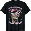 100% Cotton Unisex Scottish Highland Cow Apparently I Have An Attitude Who T-Shirt,graphic