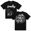 GreedyBoyz Menswear Short-Sleeve Tshirt - Customized Unisex Cotton Round Neck Graphic Top with "Rich off a Risk" Print, Machine Washable, All-Season Classic, Moisture-Wicking, Streetwear Everyday Top