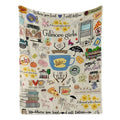 Gilmore Girls Themed Ultra-Soft Polyester Fleece Throw Blanket - SK Tj Maxx Collection, Fan-Collection Pick, Luke's Diner, Stars Hollow, Where You Lead Quotes, Couch/Bed Use, Living Room Decor, Home Décor, Machine Washable, Fleece Texture