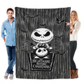 Disney Nightmare Before Christmas Jack Skellington Halloween Fleece Throw Blanket - Spooky Stripe, Cozy for Kids, Ideal for Home & Travel Use, Thoughtful Gift Option,comfrt