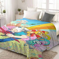 Flannel Throw Blanket - Adventure Fantasy Colorful Cartoon Print, Anti-Pilling Fiber-Dyed Color Fade-Safe Dye Fabric, Soft Warm Lightweight Durable Decorative Bedroom Blanket, 50*60inch (Medium Throw Size for Teen) 30–60in Size Fit for Sofa, Camping Gift