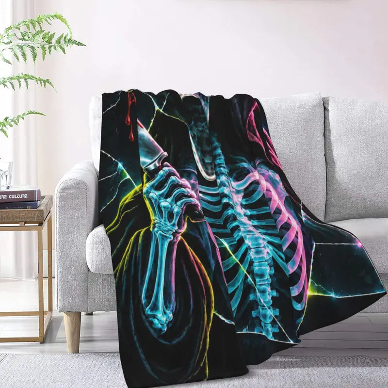 Halloween-M Blanket All Season Sofa Bedroom Chairs Dorm Couch Camping Soft Warm Cozy Bed Fleece Throw Gift for Men Women Boy Girl