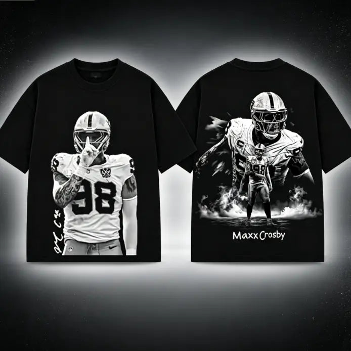 Maxx Crosby #98 V2 The Condor Football T-Shirt, Hoodie & Sweatshirt, Premium 100% Cotton Fan Shirt, The Condor Crosby Fans Apparel, American Football Graphic Shirt, Game Day Outfit, Touchdown Style, Streetwear Pullover Hoodie Gift