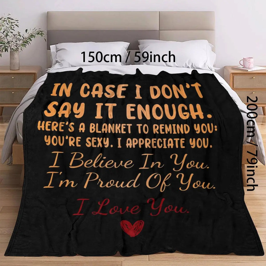 Letter Pattern Flannel Blanket, 1 or 2 Pieces Soft Throw Blanket, Warm Nap Blanket for Air-Conditioned Rooms, Cozy Home & Office Gift for Your Loved One #GLOBAL PICKS