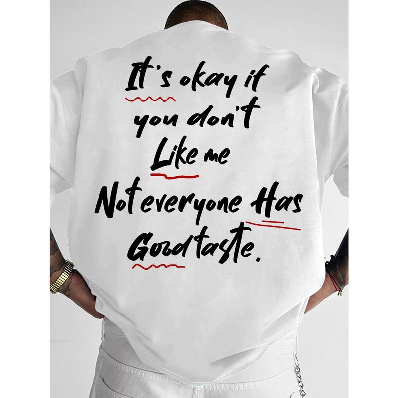 Men's Casual Fit Cotton Round Neck T-Shirt - Short-Sleeve, Stylish Graffiti Graphic Print, Breathable Streetwear Customizable Top, All Season Mens Clothes