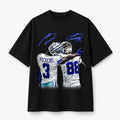 Vintage Close-Up Football Athlete Signature Graphic Unisex T-Shirt |   Great Gift For Sports Fans