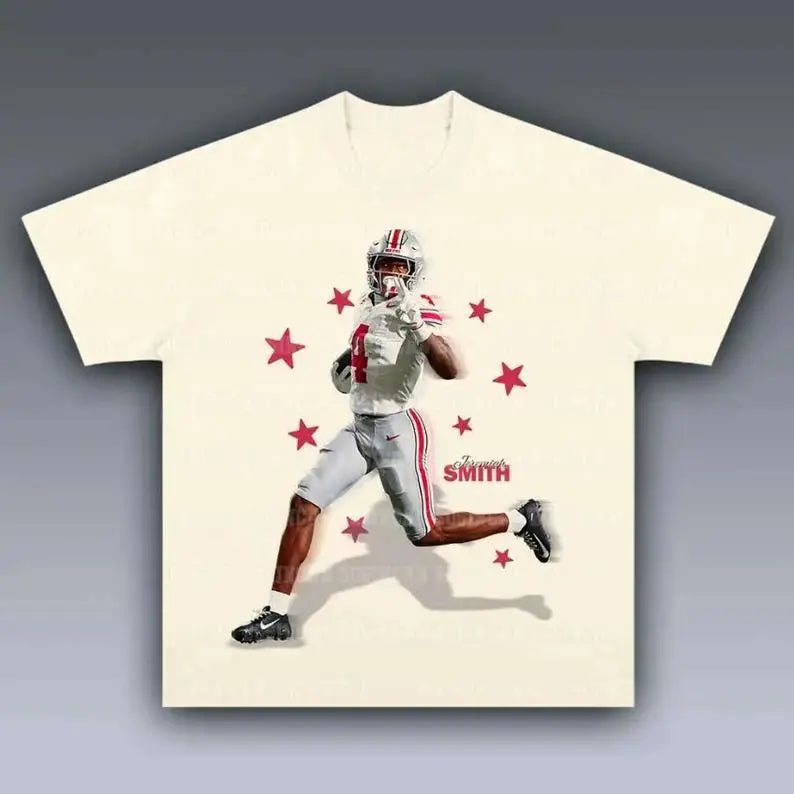Jeremiah Smith T-Shirt, Football Icons Graphic Tees Printed On Cotton Shirts For Men, Women And Kids