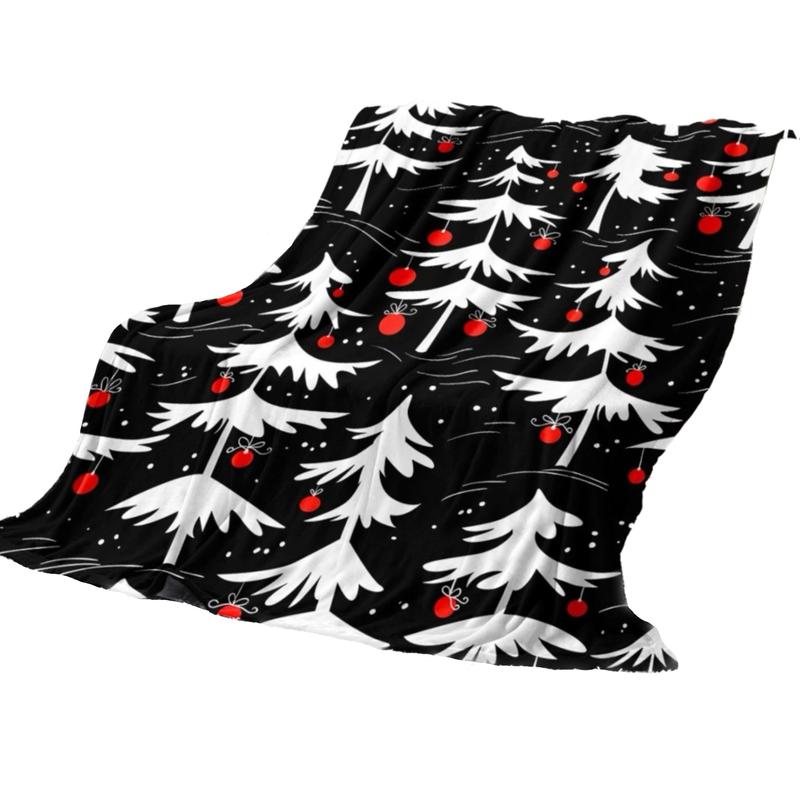 1 Pack Throw Blanket, Blanket, Christmas, Microfiber, Flannel, Lightweight, Soft, Comfortable, 51in x 60in, Washable