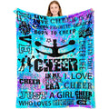 [Back to School] Women's 100% Polyester Breathable Fleece Cheerleading Throw Blanket - 80x60 in Single-Sided Printed, Ideal for Christmas, Valentine, Anniversary Gifts, Home/Beds Holiday Themes, Sohochic