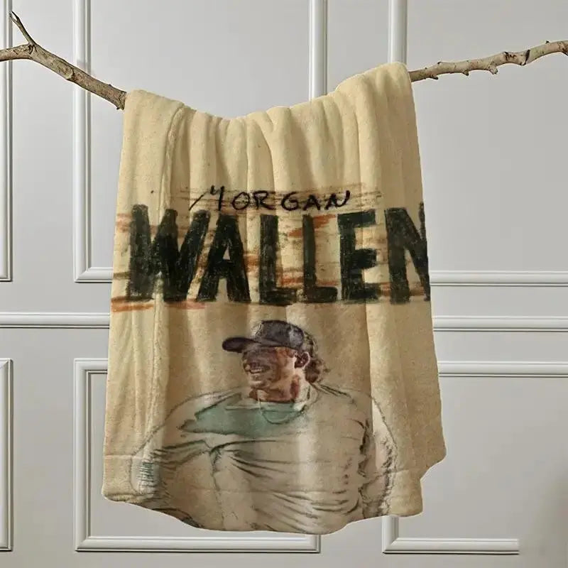 Wallen Singer Celebrity Theme Flannel Fabric Blanket - Lightweight Carry, Portable, Colorful, Soft Fleece, Contemporary Look, Fan Gift Pick, Sofa & Bed Use, All Season Home Decor, Black Friday Deal