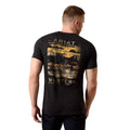 Ariat Men's Casual Ribbed Cotton Short-Sleeve Monument Caucho Black Graphic T-Shirt, Menswear Style 10079502