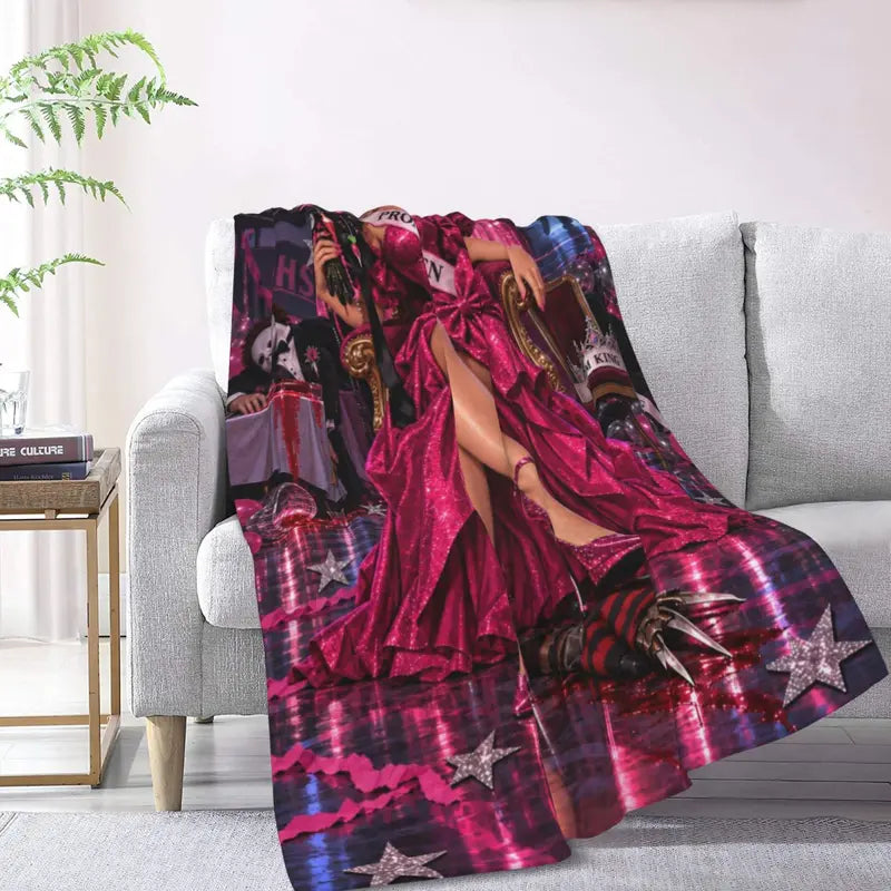 Halloween-M Blanket All Season Sofa Bedroom Chairs Dorm Couch Camping Soft Warm Cozy Bed Fleece Throw Gift for Men Women Boy Girl