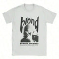Men's 2026 Casual Fashion Tee - Frank Ocean Printed Art, Rapper Mardi Gras Ocean Print, Short Sleeve Round Neck Pullover, Customized, Machine Washable, Matching Top, Summer Outfit, Regular Fit