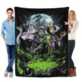 Comfortable Disney Villains Maleficent, Evil Queen & Ursula Poison Cauldron Halloween-Christmas Fleece Throw Blanket for Gifting (Textiles & Soft Furnishings Bedding Linens),comfrt
