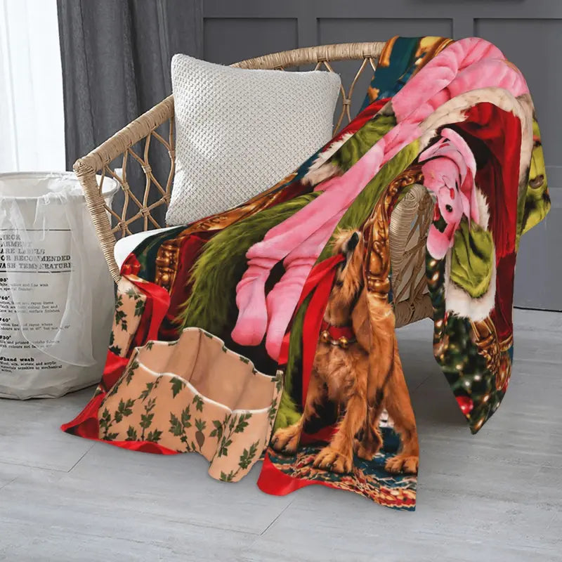 Halloween-M Blanket All Season Sofa Bedroom Chairs Dorm Couch Camping Soft Warm Cozy Bed Fleece Throw Gift for Men Women Boy Girl