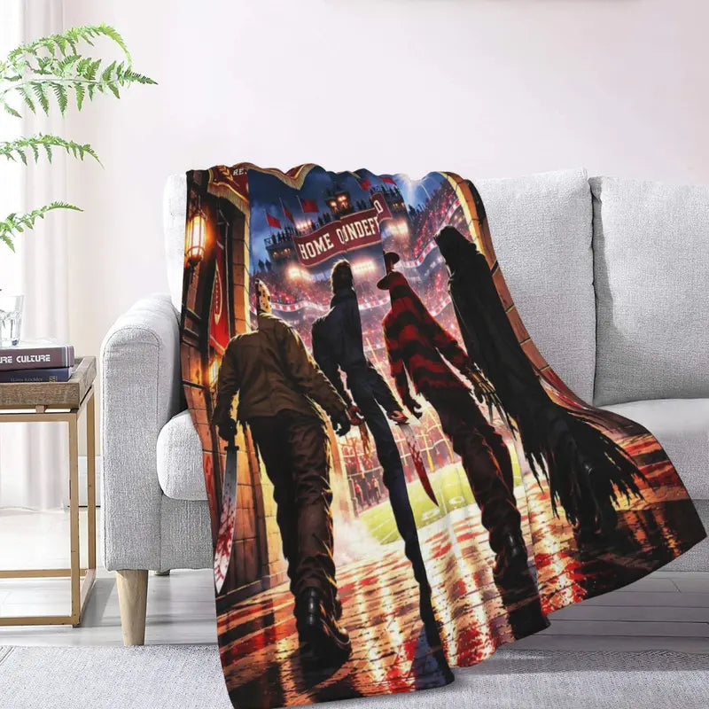 Halloween-M Blanket All Season Sofa Bedroom Chairs Dorm Couch Camping Soft Warm Cozy Bed Fleece Throw Gift for Men Women Boy Girl