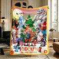 Comfortable Christmas Rudolph Soft Throw Blanket, Soft Flannel, Ideal for Nap, Camping, Travel, Perfect Gift for All Seasons