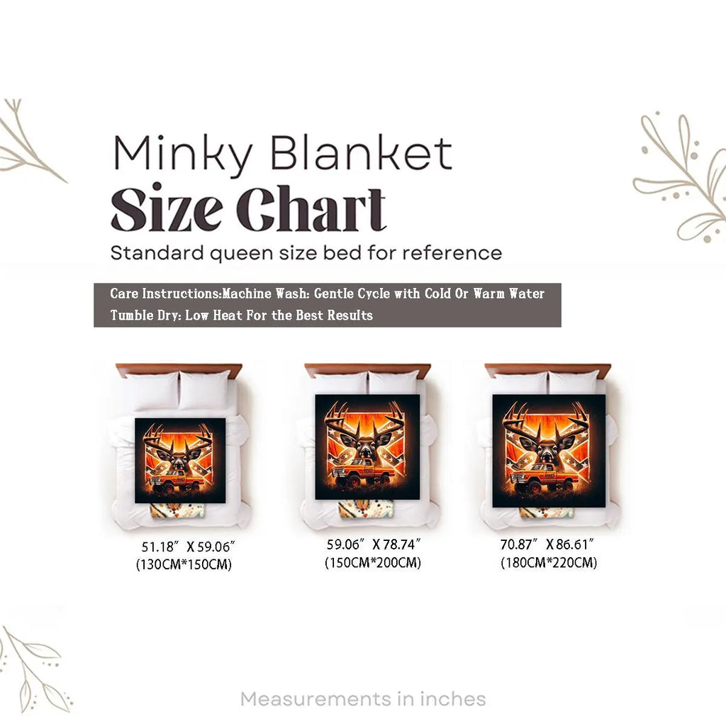 Deer & Pickup Pattern Blanket, Soft Warm Throw Blanket, Air-conditioned Room Blanket, Lightweight Flannel Blanket, Comfortable Nap Blanket for Home and Office, Figure Print Blanket, Soft Cozy Blanket