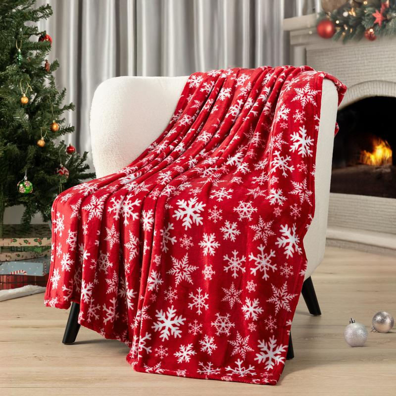 PAVILIA Christmas Holiday Throw Blanket, Xmas Season Fleece Blanket, Soft, Plush, Warm Winter Cabin Throw
