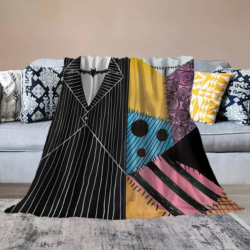 The Cartoon Movie Christmas Flannel Blanket - Spooky Super Soft, Lightweight Throw for Home, Travel, Couch Bed - Valentine's Day Birthday Christmas Men Women Adults Boys Girls Gift