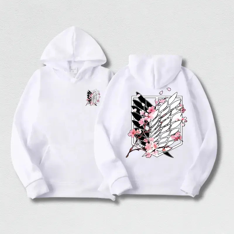 Men's Attack on Titan Graphic Hoodie - Menswear Streetwear Clothing, Harajuku Anime Pullover, Cool Dacron Clothes for Party & Halloween Outfits, S Size Tops, Casual Fashion Apparel, T-Shirt