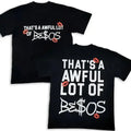 Menswear That's A Lot Of Besos Lip Print Graphic Tee - Unisex 100% Cotton Loose Y2K Vintage Streetwear Clothing - Customized Matching Couple Hip Hop Casual Statement Tee, Gifts For Boyfriends Fighter Collection Item