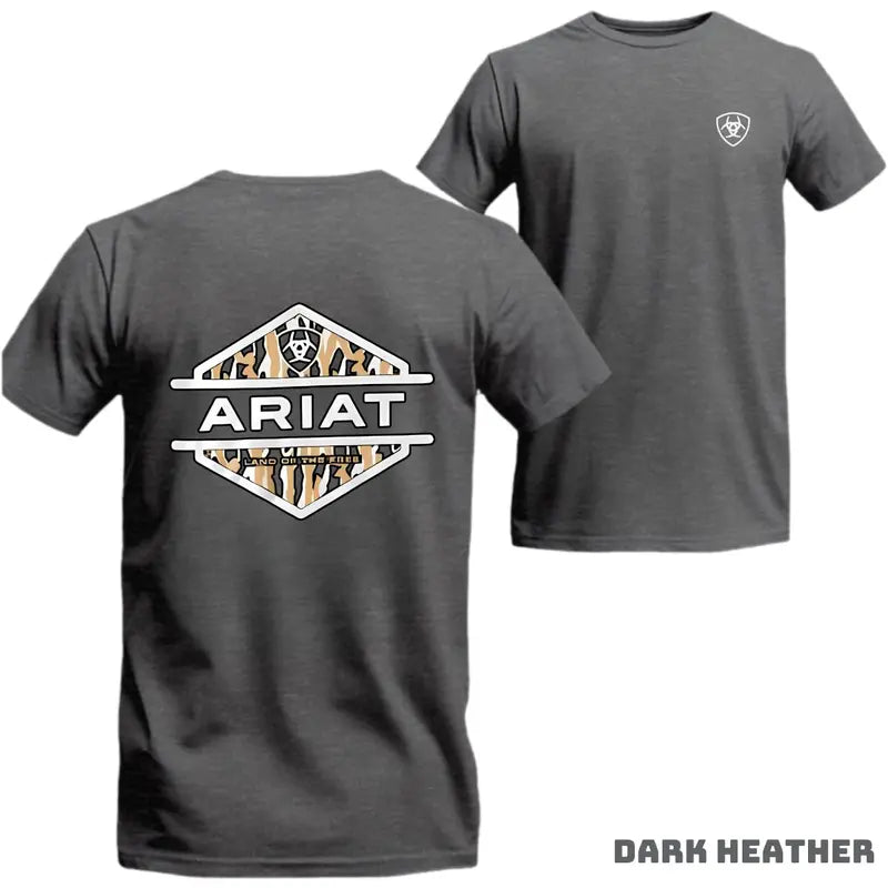 Ariat T-shirt - Unique Camo Pattern T-shirt With Ariat Logo, Ideal For Men And Women Who Love A Bold Style, able For Daily Wear