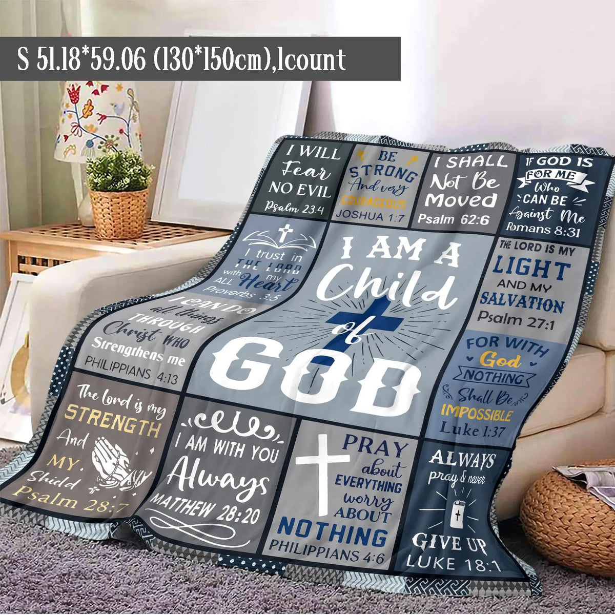 Letter Print Blanket, Slogan Print Blanket, 1 Count Casual Soft Throw Blanket, Air-conditioned Room Blanket, Warm Nap Blanket for Home Office Travel Camping