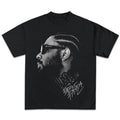 Men's Unisex Casual Customized Brent Faiyaz Big Face Full Print Soft Cotton Short-Sleeve Round Neck Fitted T-Shirt - Sonder Rapper Vintage Rap Hip Hop Y2000 Streetwear Merch Top