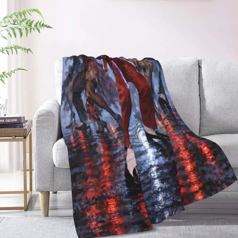 Halloween-M Blanket All Season Sofa Bedroom Chairs Dorm Couch Camping Soft Warm Cozy Bed Fleece Throw Gift for Men Women Boy Girl
