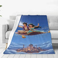 Disney Classic 2026 New Aladdin Flannel Fleece Bedding Throw - Multi-Size Soft Warm Print Throw Blanket, Magic Carpet Graphic Princess Fairy Tale Decorative Blanket, Cozy for Beds & Couch, Holiday Gift