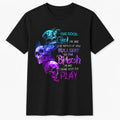Men's 100% Cotton Round Neck Short-Sleeve Skull Rose Print T-Shirt - Customized "The Good Girl In Me Got Tired Of The Bullshit" Graphic Top, Grunge Menswear, Casual, Machine Washable, Do Not Bleach, Normal Type, 2XL, 3XL, 5XL, All Seasons