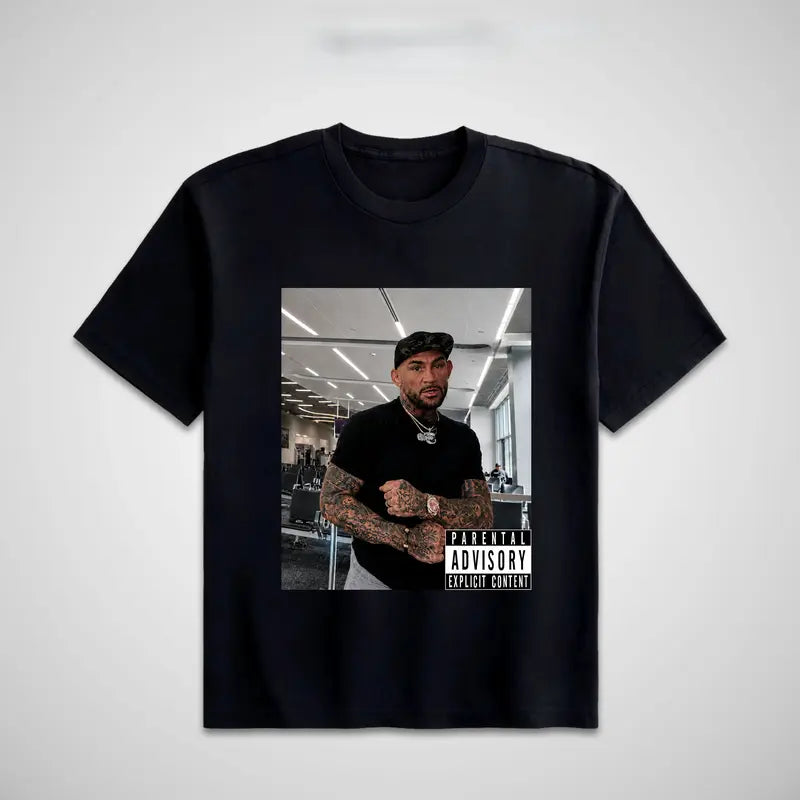 Men's Round Neck Shortsleeve Heavy Cotton Graphic Tee - Customized Dustin Poirier IGBBMN Funny Meme Vintage DTF Print, Unisex Menswear Streetwear Casual Top, Gift for UFC Lovers, Machine Wash Compatible (Dustin Poirier Graphic Men's Shortsleeve T-Shirts)