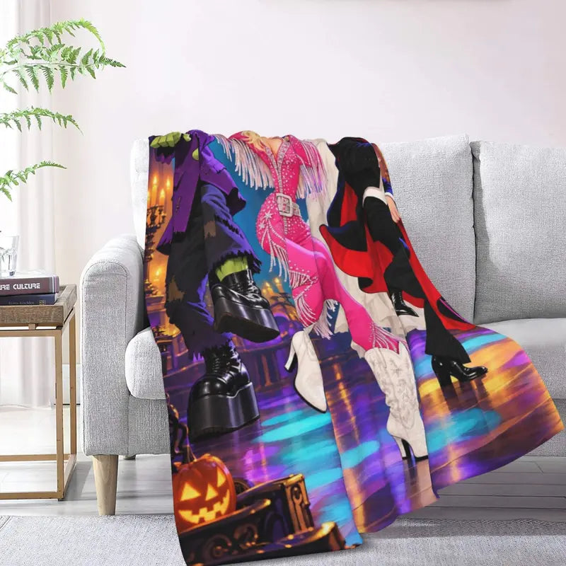 Halloween-M Blanket All Season Sofa Bedroom Chairs Dorm Couch Camping Soft Warm Cozy Bed Fleece Throw Gift for Men Women Boy Girl