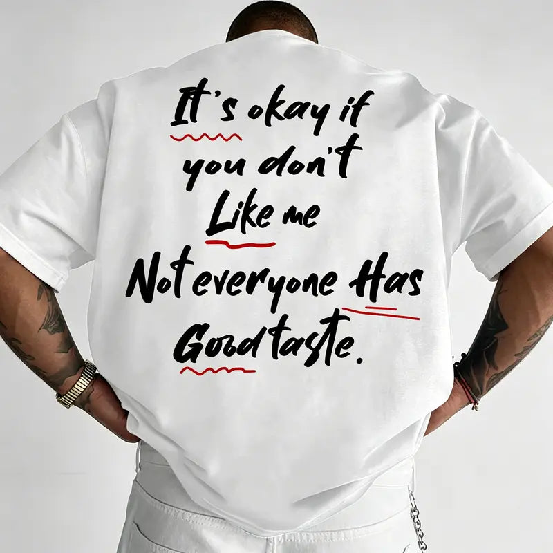 Men's Casual Fit Cotton Round Neck T-Shirt - Short-Sleeve, Stylish Graffiti Graphic Print, Breathable Streetwear Customizable Top, All Season Mens Clothes