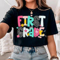 Men's Customized Cotton Short-Sleeve Round/Crew Neck Fit T-Shirt - 1st Grade Teacher Gift, All-Seasons Back to School Graphic Casual Soft Top