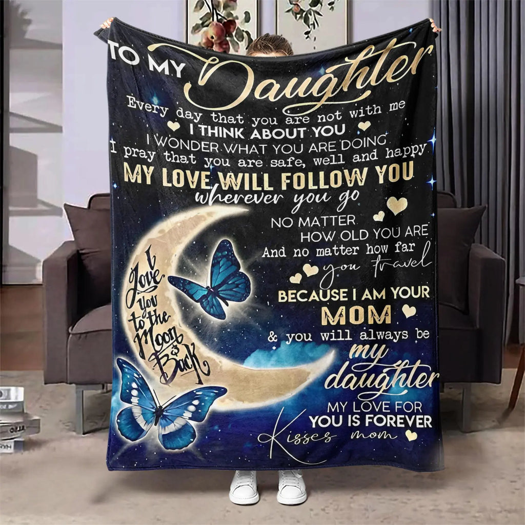 Butterfly & Letter Pattern Blanket, Soft Throw Blanket, Soft Cozy Blanket, Air-conditioned Room Blanket, Warm Nap Blanket for Home Office Travel Camping