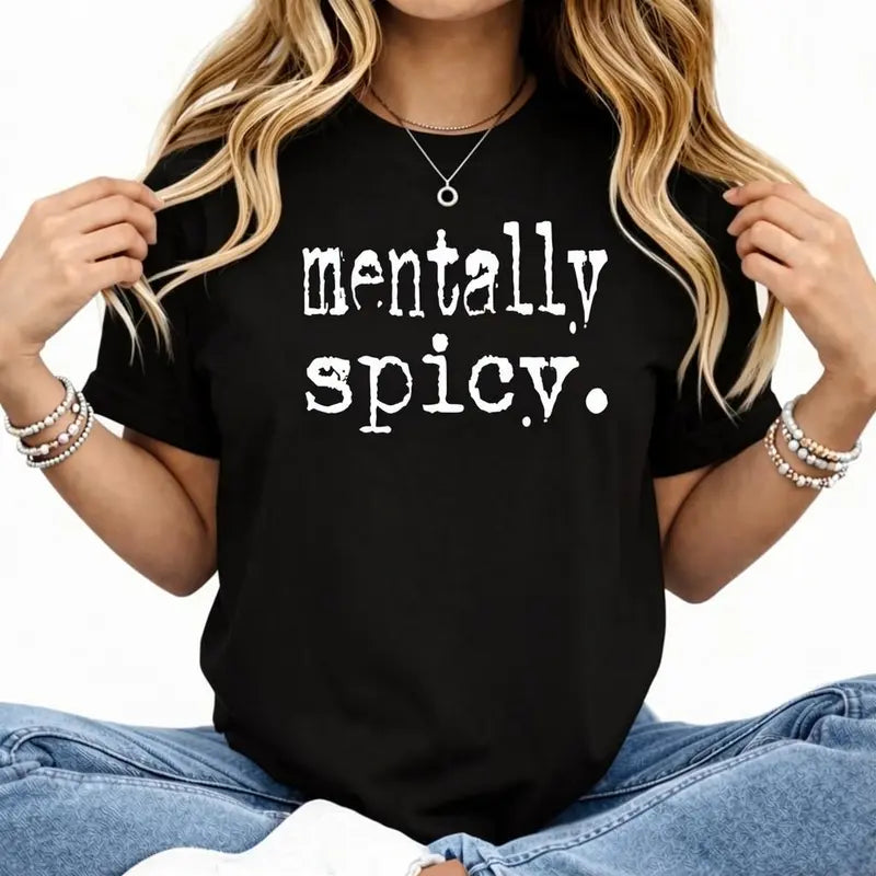 Men's Mental Health Awareness Round Neck T-Shirt - Menswear Top, Pure Cotton, Fitted Cut, Full Print, Inspirational Design, Streetwear, Anxiety Support, Casual Wear