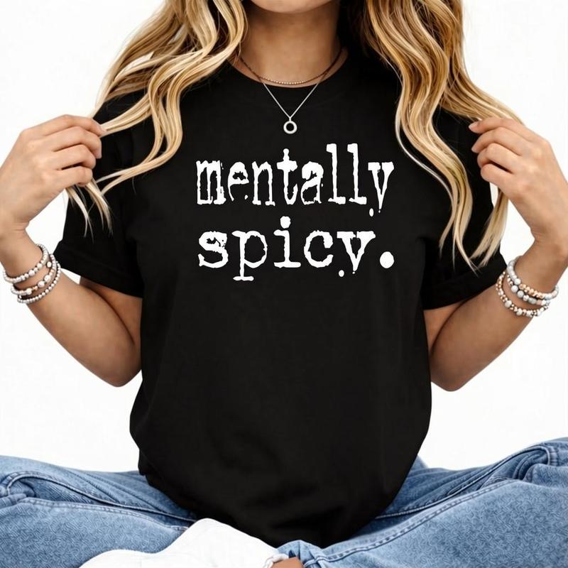 Men's Mental Health Awareness Round Neck T-Shirt - Menswear Top, Pure Cotton, Fitted Cut, Full Print, Inspirational Design, Streetwear, Anxiety Support, Casual Wear