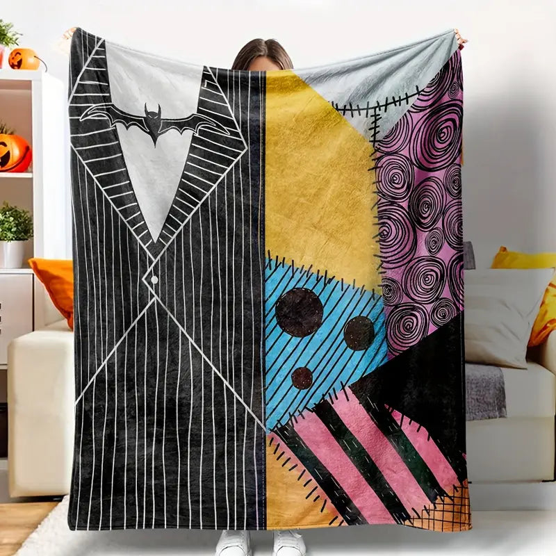 The Cartoon Movie Christmas Flannel Blanket - Spooky Super Soft, Lightweight Throw for Home, Travel, Couch Bed - Valentine's Day Birthday Christmas Men Women Adults Boys Girls Gift