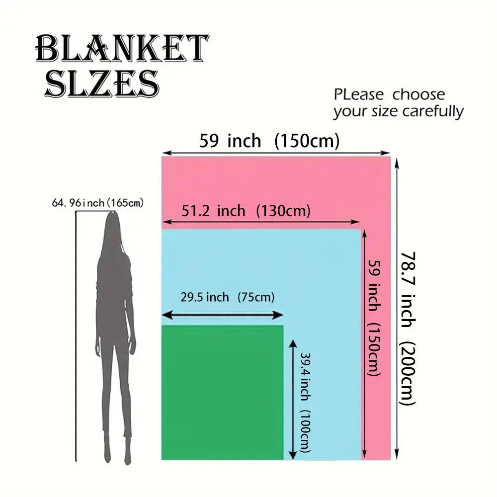 Boho Style Geometric Pattern Flannel Blanket, Soft Comfortable Lightweight Throw Blanket, Warm Napping Blanket for Home Office Camping