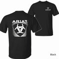 Ariat Cowboy-style T-shirt Featuring A Bold And Modernized Logo Design Graphic T-shirt, Men's Summer Short Sleeve Tee