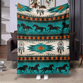 Horse & Geometric Pattern Blanket, 1 Count Soft Comfortable, Warm Napping Soft Comfy Blanket for Home Office Travel Camping