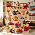 Disney Pixar Cars Route 66 Vintage Racing Fleece Throw Blanket, Graphic Bedding for Halloween & Christmas Gifting