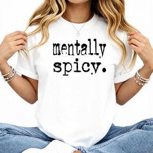 Men's Mental Health Awareness Round Neck T-Shirt - Menswear Top, Pure Cotton, Fitted Cut, Full Print, Inspirational Design, Streetwear, Anxiety Support, Casual Wear